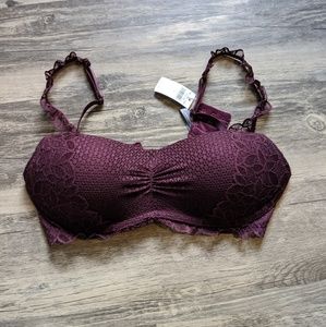 [aerie] NWT Burgundy Lace Bralette